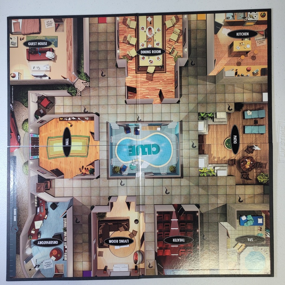 2008 Hasbro Clue‎ Board Game Replacement Game Board Only 05440613GB